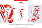 Canada flag ribbon vector, a Templates & Theme by Simbos (Thumbnail 1 of 9)