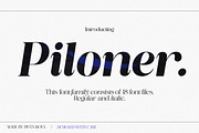 Piloner - 18 Font, a Serif Font by Pista Mova (Thumbnail 1 of 13)