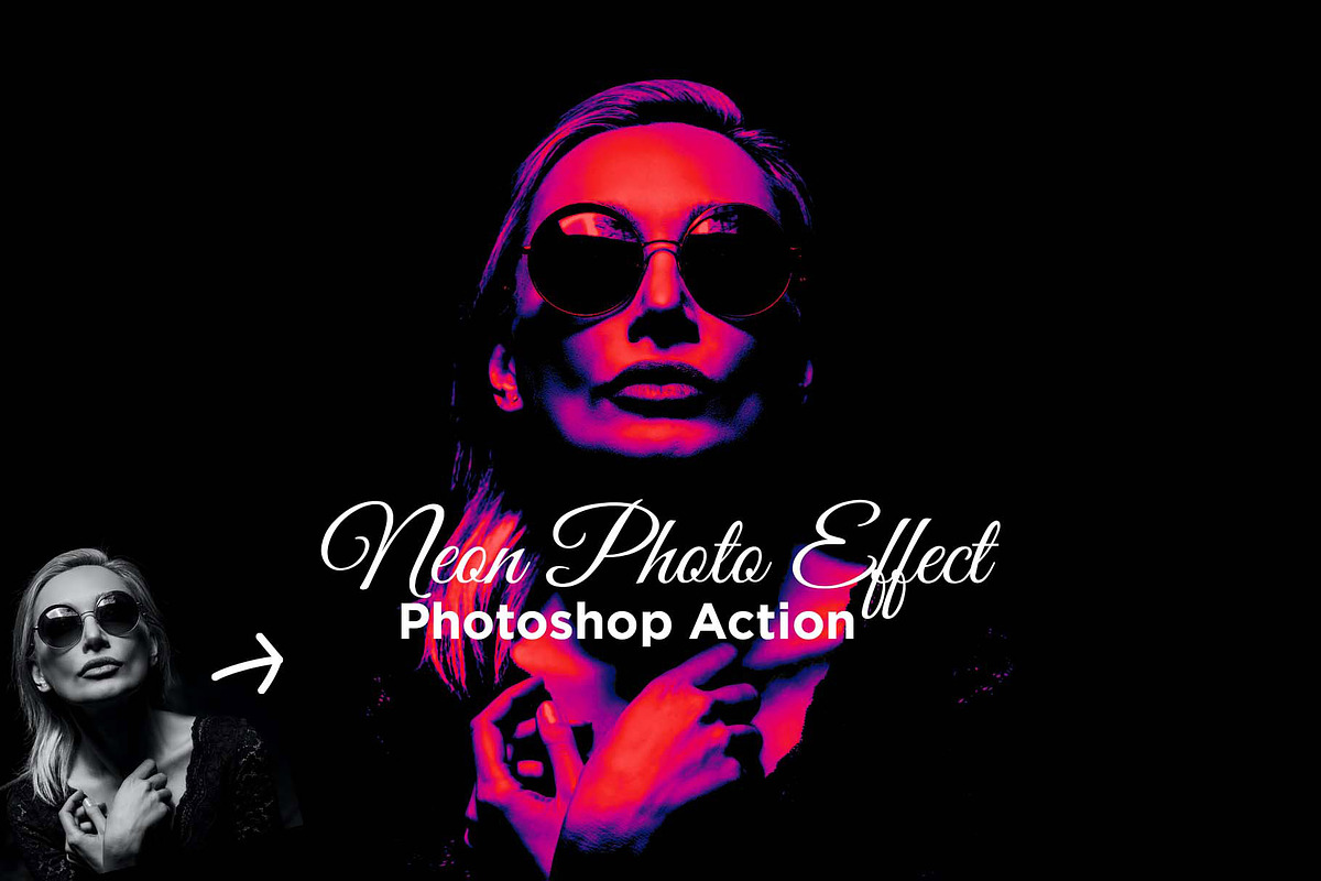Neon Photo Effect Photoshop Action, an Action Add-On by MRI STUDIO (Photo 1 of 11)