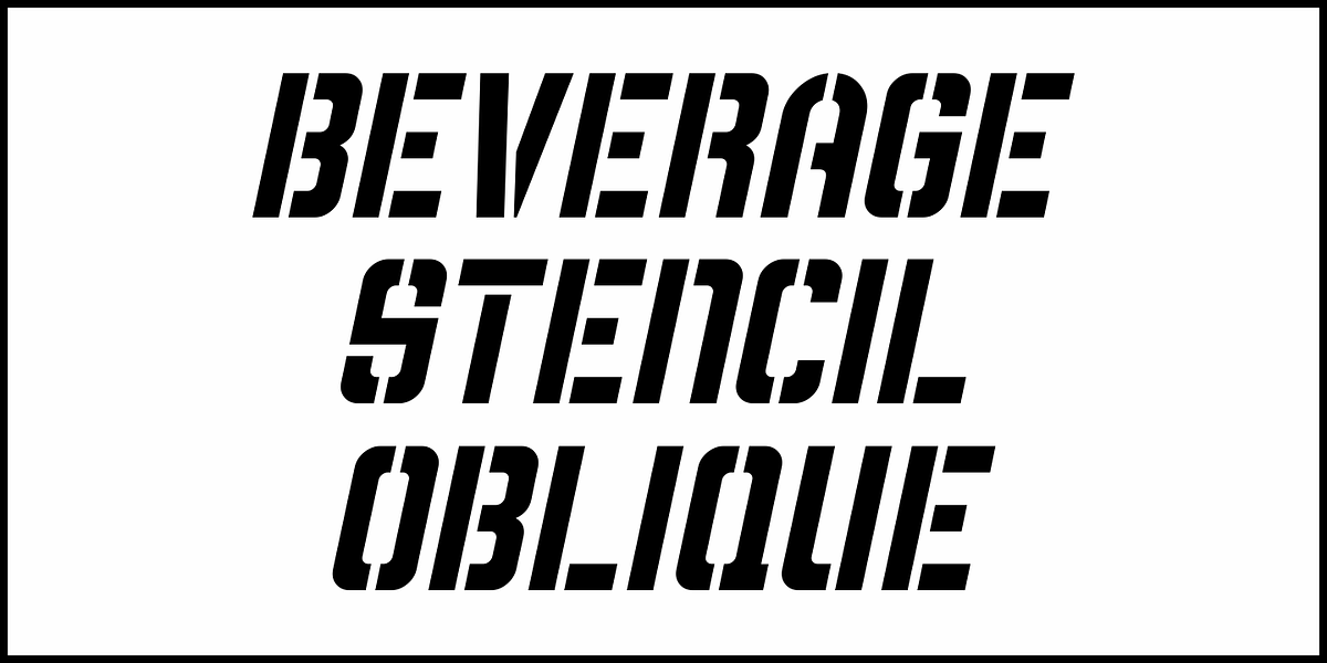 Beverage Stencil JNL, a Font by Jeff Levine Fonts (Photo 4 of 5)