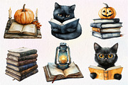 Cute Halloween Reading Clipart, an Illustration by Dream Creation (Thumbnail 3 of 7)