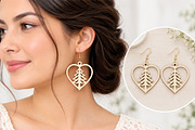 Christmas Tree Earrings Laser Cut, an Object Graphic by Canvas Craft (Thumbnail 3 of 3)