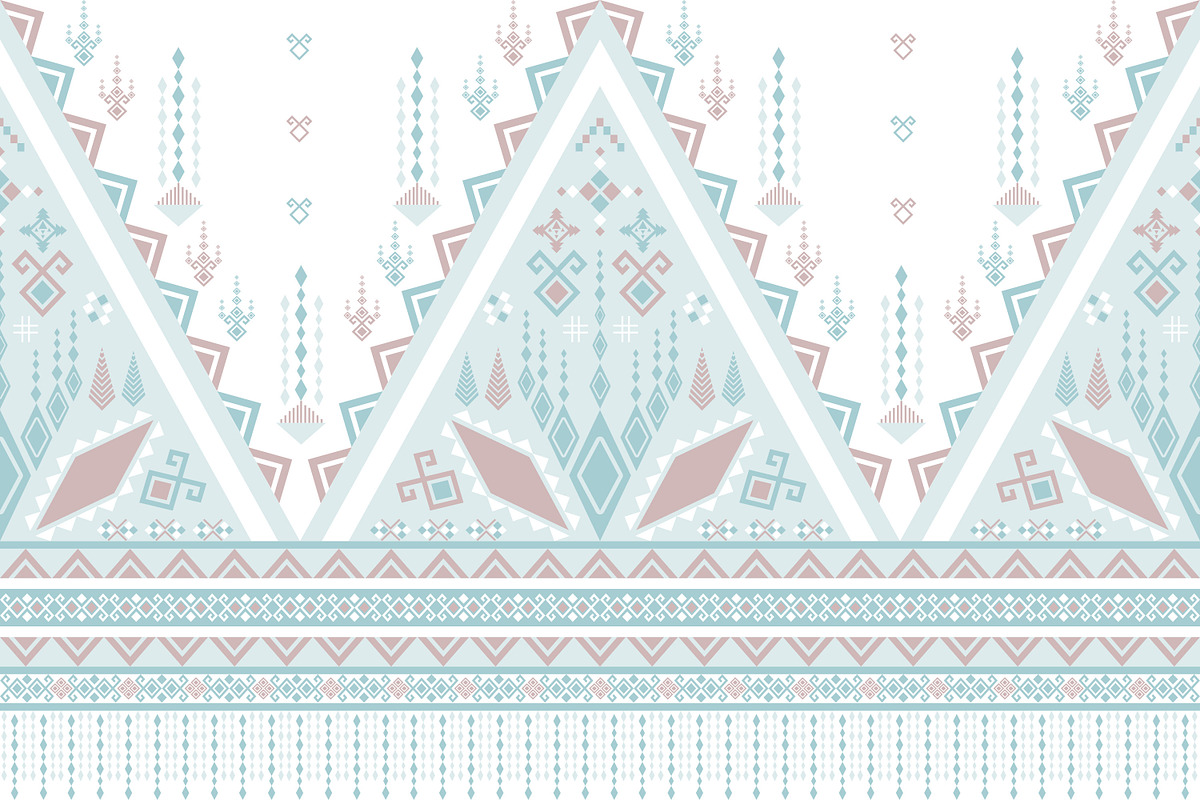 icy blue native American pattern