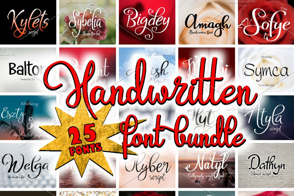 Handwritten font bundle, a Handwritten Font by Digital Typeface Studio (Photo 1 of 2)