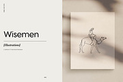Wisemen Line Drawings, an Illustration by Whimsy Works (Thumbnail 1 of 3)