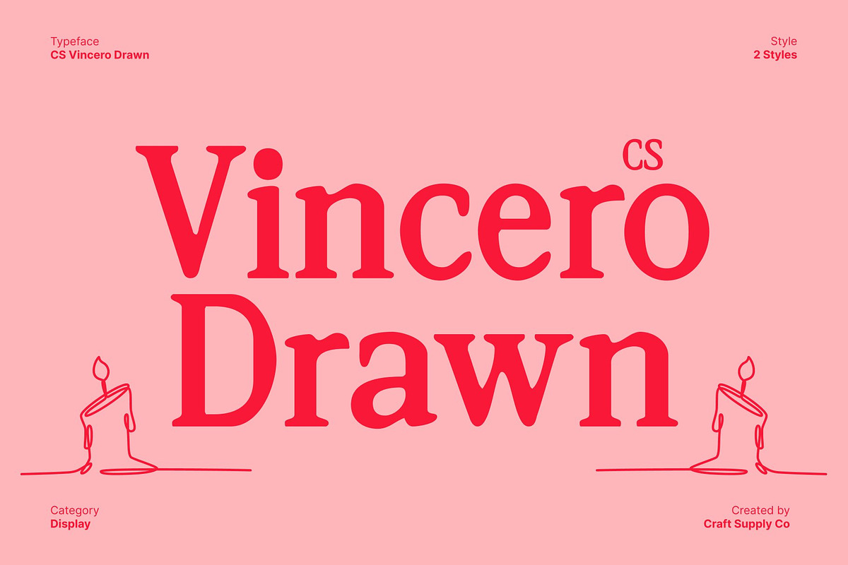 CS Vincero Drawn, a Serif Font by Craft Supply Co. (Photo 1 of 8)