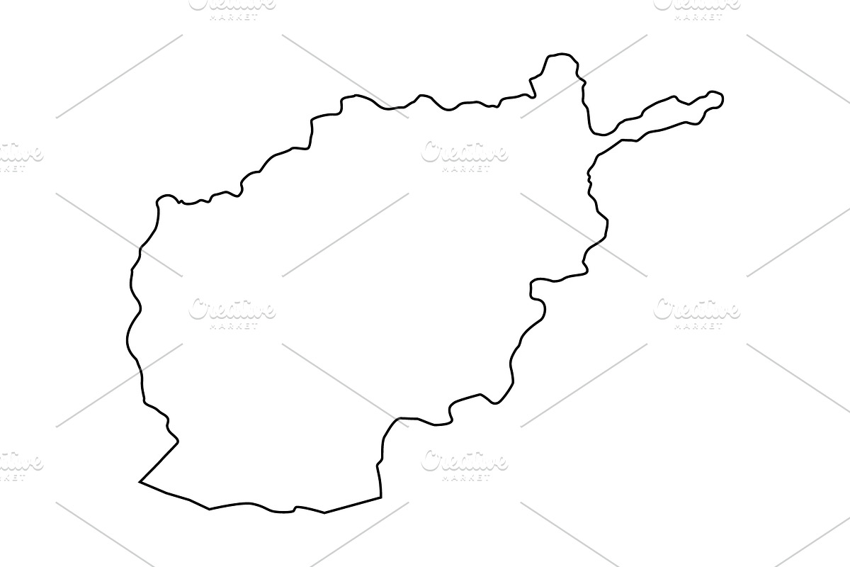 Afghanistan map, an Icon by Mark1987