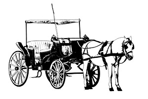 Traditional horse carriage isolated, an Animal Illustration by DanFLCreativo