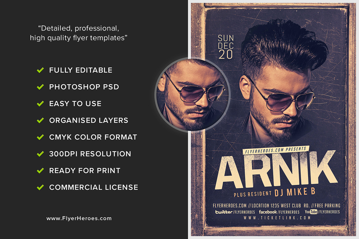 DJ Flyer v3, a Flyer Template by FlyerHeroes (Photo 3 of 4)