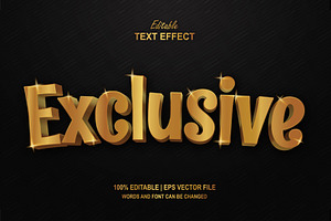 6 Text Effect Gold Bundle Eps