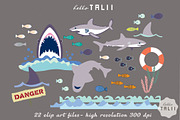 SHARK ATTACK VECTOR BUNDLE, an Illustration by Hello Talii (Thumbnail 3 of 9)