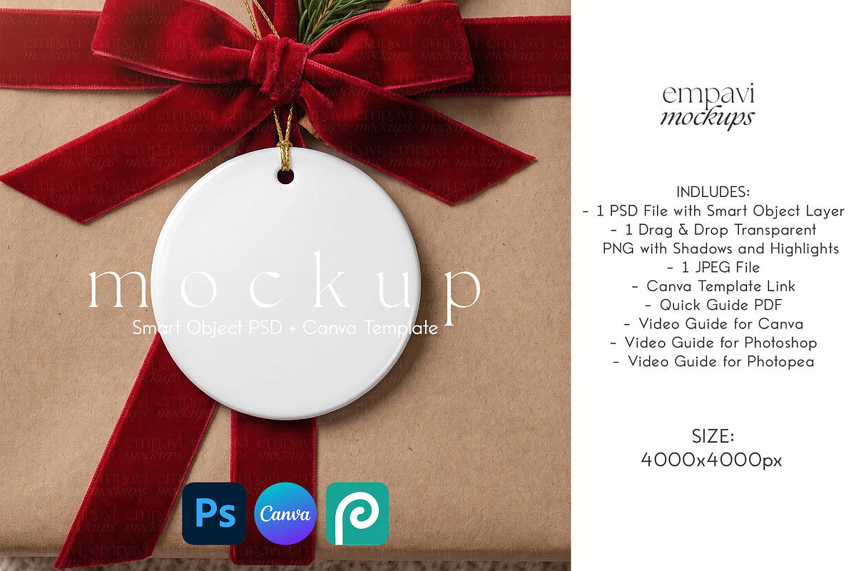 Ornament Mockup, a Household Mockup by EmpaviMockups (Photo 1 of 6)
