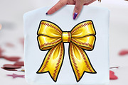 Softball Coquette Bow Png, an Illustration by CraftArtStudio (Thumbnail 1 of 4)