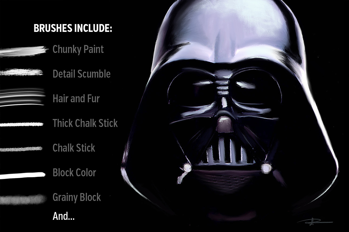 15 Photo Painting Brushes, a Brush Add-On by potterDesigns (Photo 2 of 6)