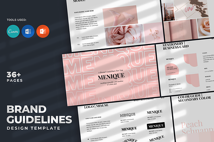 MENIQUE - Brand Guidelines Template, a Brochure Template by Anniearts