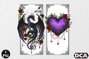 Gothic Dragons, Love Flower PNG, an Icon by DreamCafeArt
