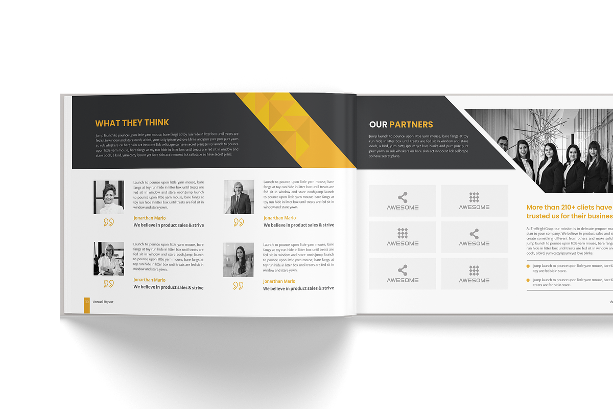 Horizontal Annual Report Brochure, a Brochure Template by TheBrightGrap (Photo 17 of 19)
