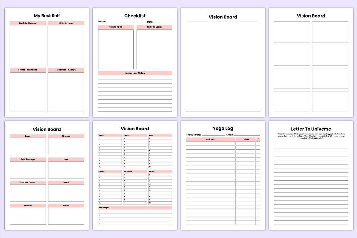 2025-2026 Vision Board Planner Canva, a Stationery Template by Mustafiz (Photo 4 of 7)