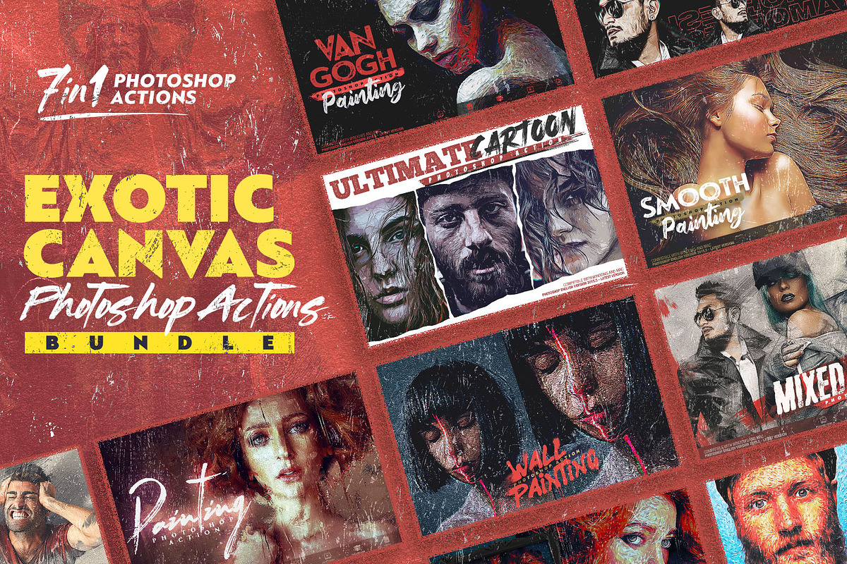 Exotic Canvas PS Actions Bundel, an Action Add-On by Amorjesu.com (Photo 1 of 104)