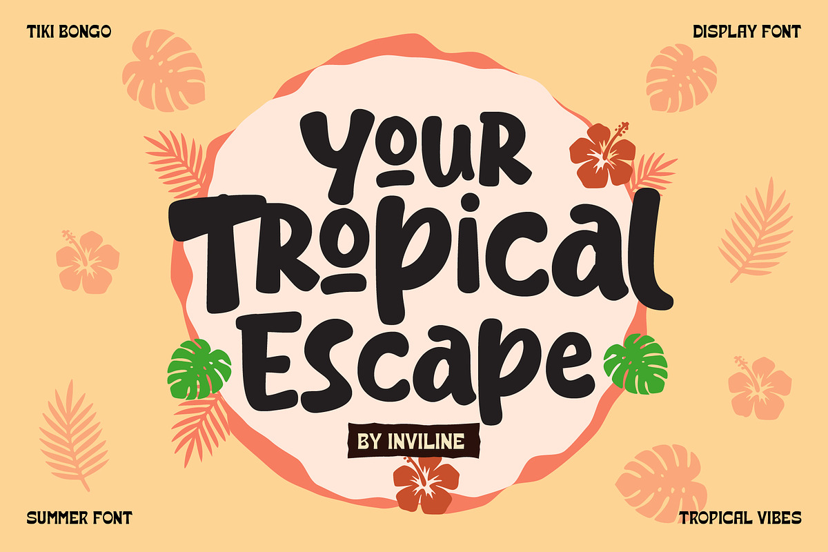 Tiki Bongo - Tropical Display Font, a Handwritten Font by Inviline.co (Photo 2 of 13)