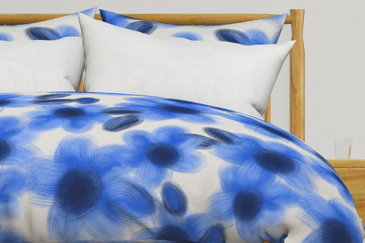 Vibrant Indigo floral spring meadow, a Pattern Graphic by Nocito Design (Photo 2 of 5)