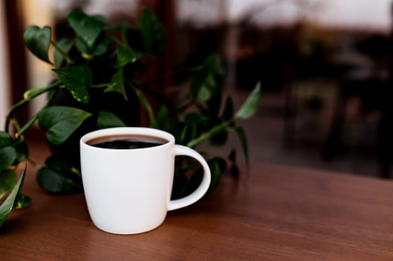 Cup of coffee or tea on the table, a Food & Drink Photo by Lenor4ik