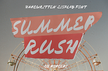 Summer Rush Handwritten Display Font