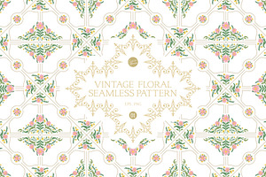 Vintage Floral Pattern 1 Flower Tile, a Pattern Graphic by Euonia Meraki