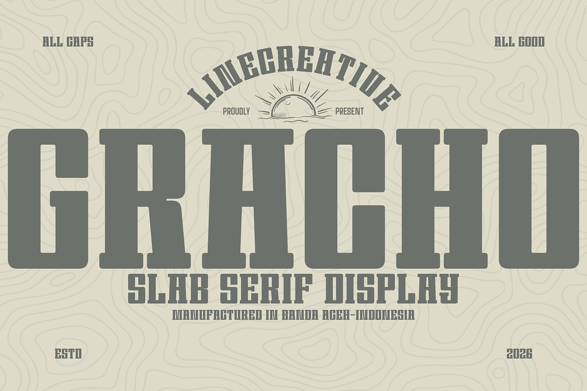 Gracho, a Slab Serif Font by Linecreative (Photo 1 of 8)