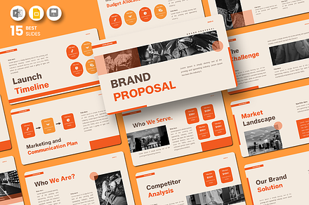 Brand Proposal - Google Slides, a Presentation Template by QR Design Studio