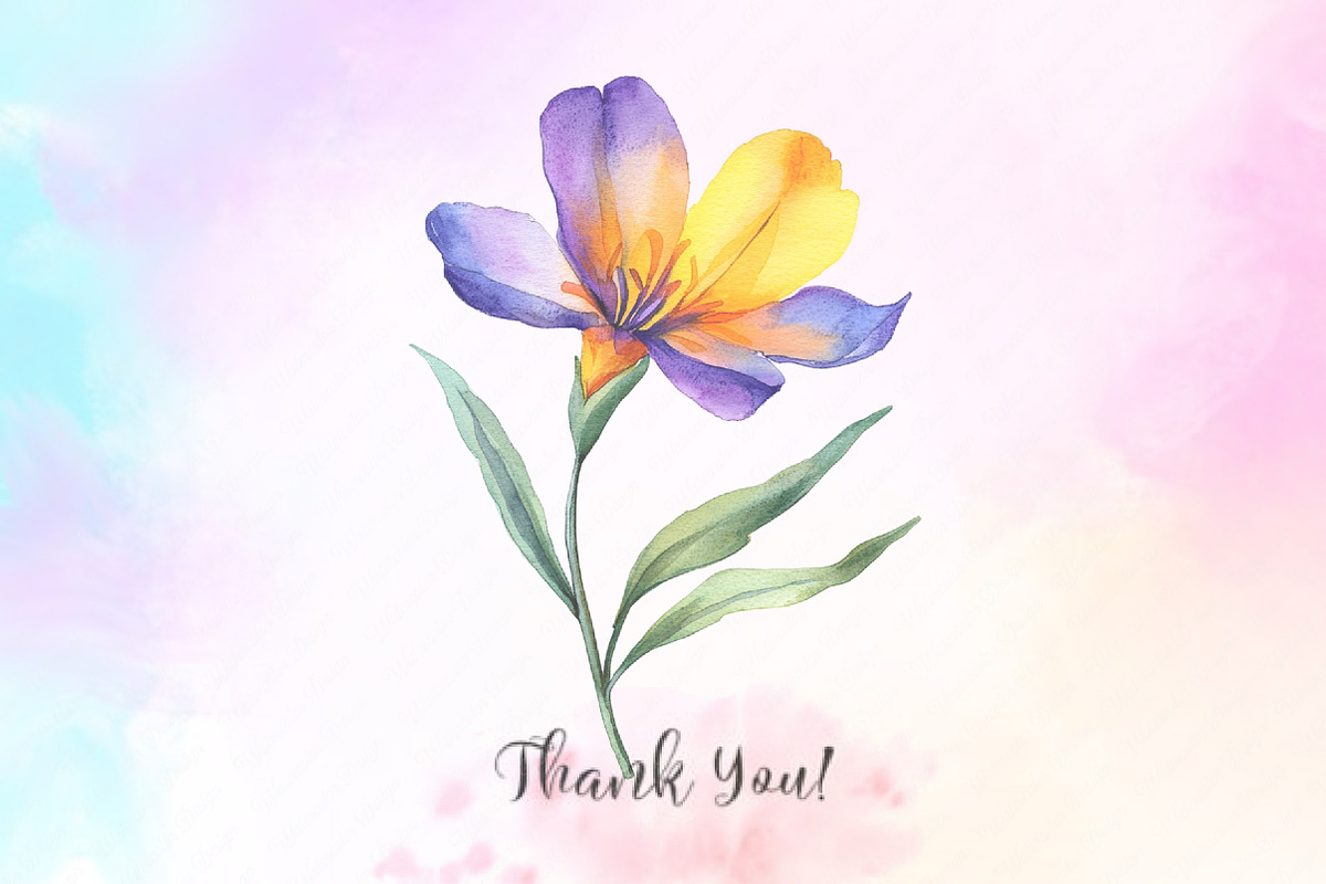 Bright Summer Flower Clipart, an Illustration by Watercolor design (Photo 9 of 11)
