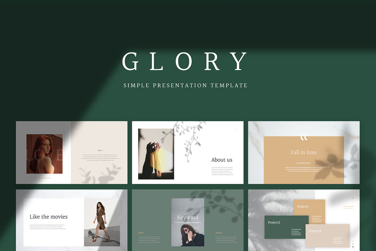 Glory Keynote Template, a Presentation Template by Simple P. (Photo 1 of 9)