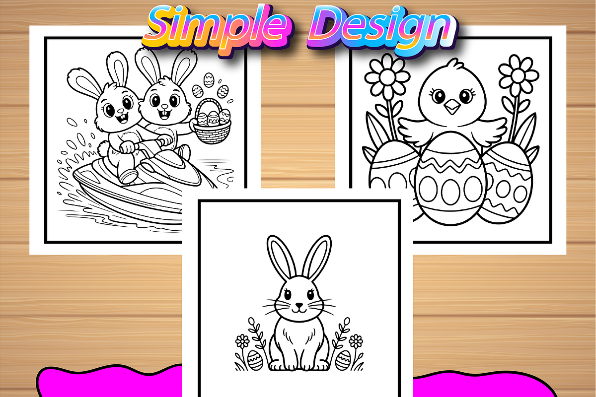 Happy Easter Coloring Book for Kids, an Animal Illustration by Design Home (Photo 2 of 5)