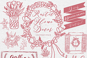 Rustic Home Decor - 50+ Handrawn Vec, a Decorative Illustration by TheLegacyBrandingCo (Thumbnail 1 of 9)