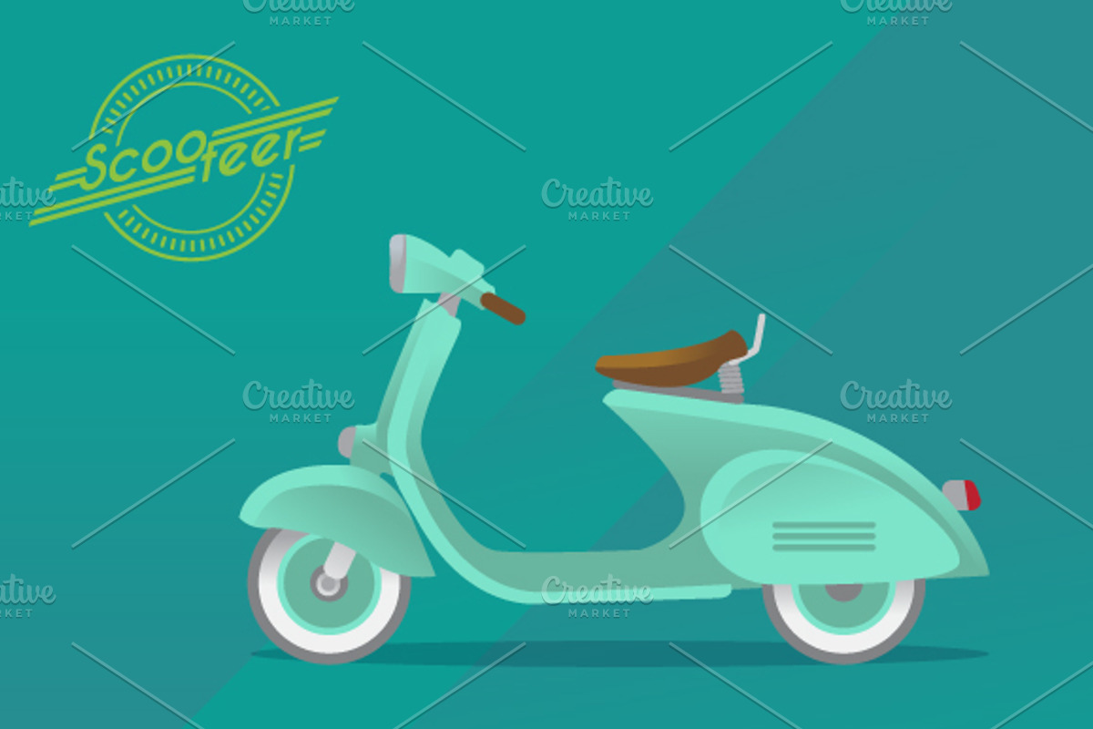 Vintage Scooter, a Graphic by Mongkees (Photo 3 of 3)