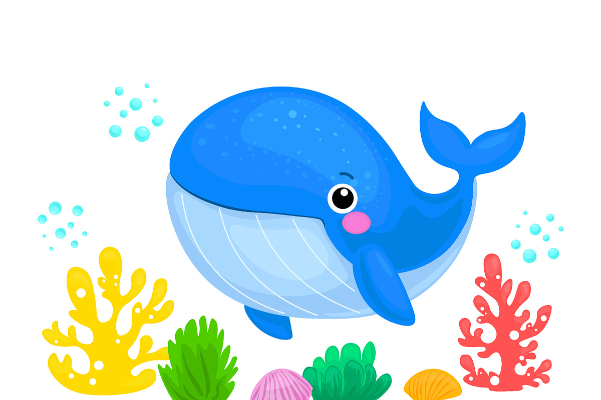 Cute Underwater World Cliparts Set, a Pattern Graphic by ChubbyBunny Art (Photo 3 of 12)