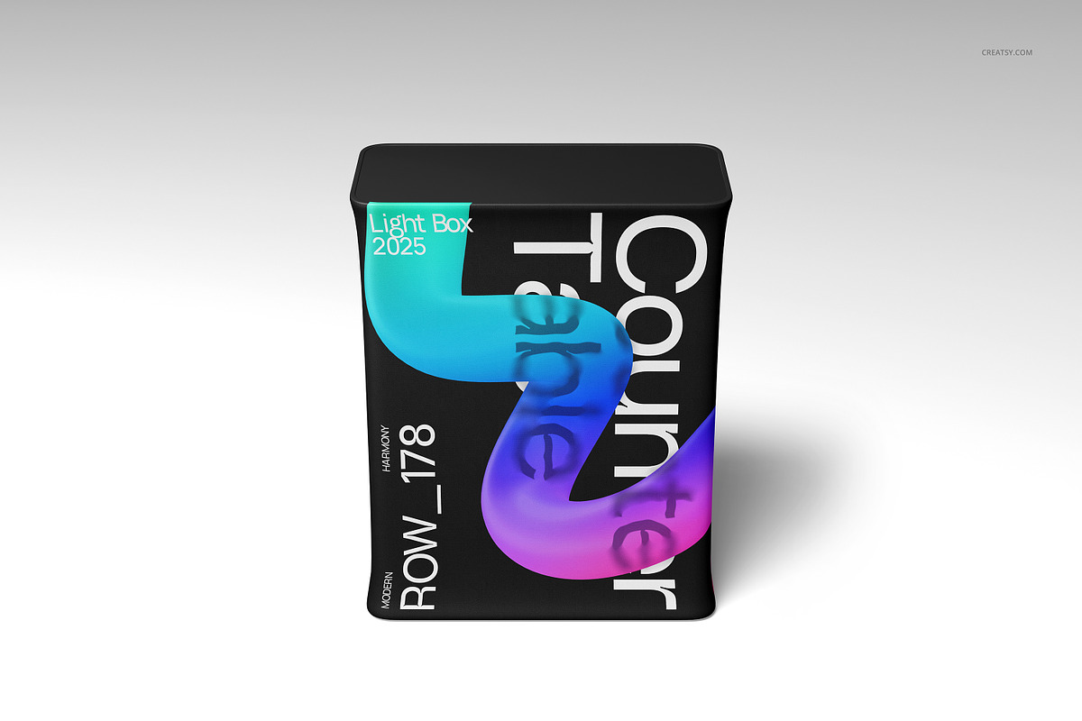 Light Box Counter LED Table Mockup, a Merchandise Mockup by creatsy5