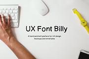 UX Typeface - Billy Handwritten, a Sans Serif Font by Oday Noon (Thumbnail 1 of 3)