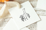 Line Art Cute Geese & Florals, an Animal Illustration by Jenteva Art (Thumbnail 7 of 16)