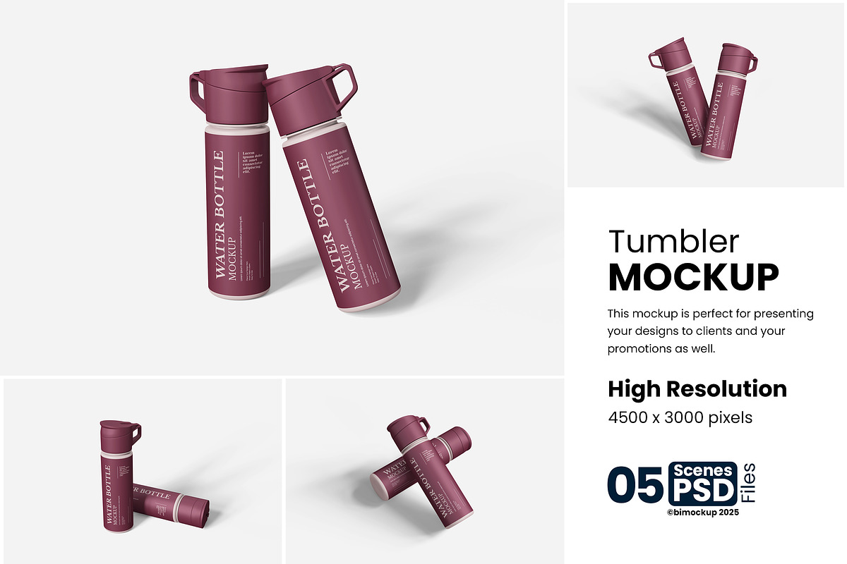 Tumbler Mockup, a Product Mockup by bimockup (Photo 1 of 6)