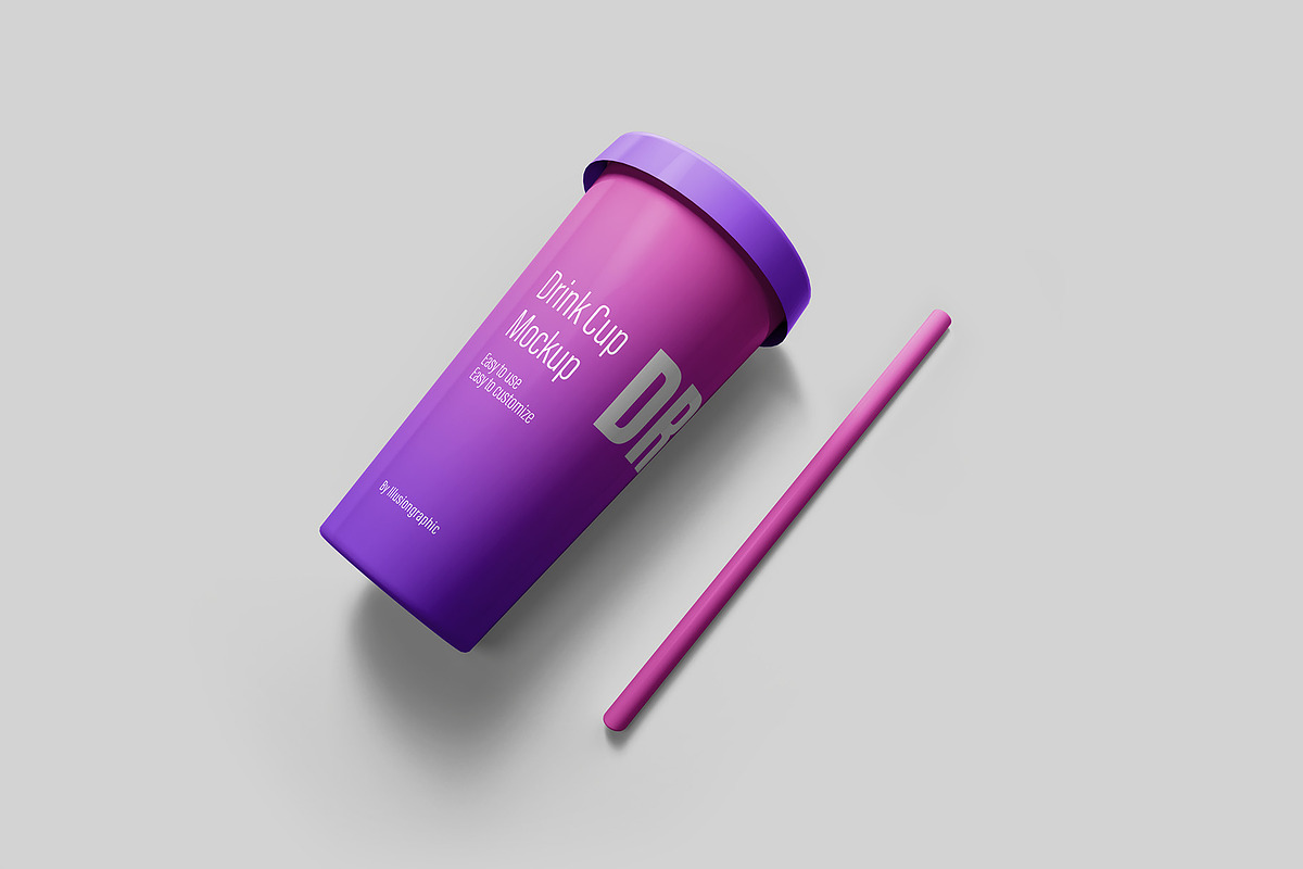 Drink Cup Mockup - 8 Views, a Cups & Container Mockup by Illusiongraphic (Photo 6 of 23)