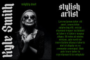 mighty dust - blackletter font, a Blackletter Font by madeDeduk (Thumbnail 5 of 6)
