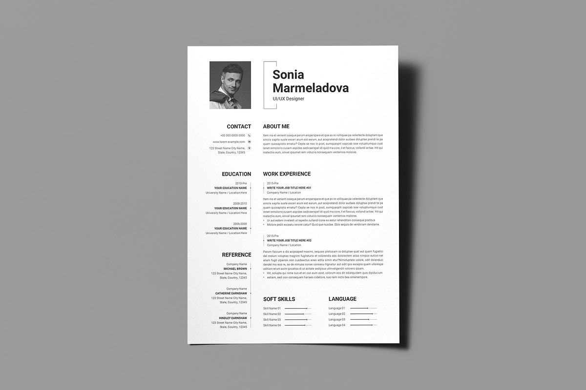 ATS Friendly Resume Templat Indesign, a Resume Template by PixelStudio (Photo 4 of 10)
