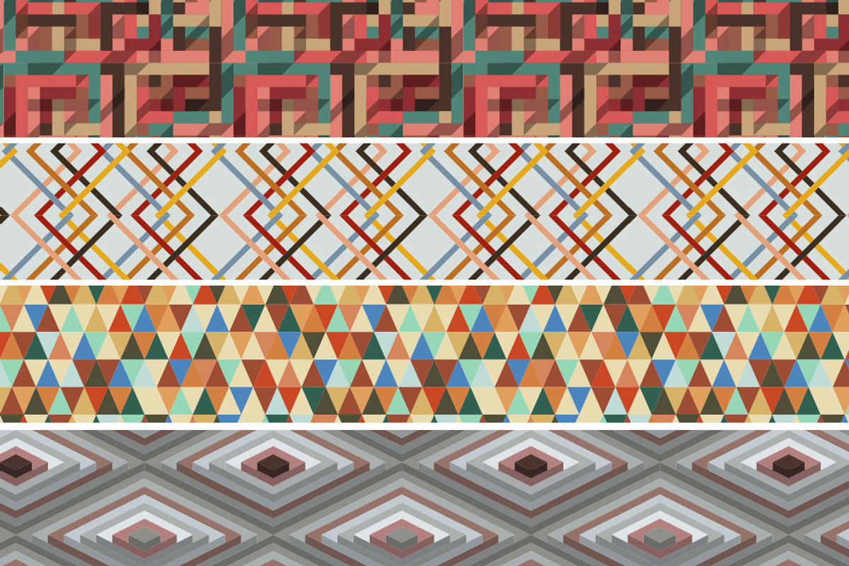 20 Geometric Retro Patterns, a Pattern Graphic by BlackBird Foundry (Photo 3 of 5)