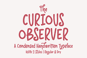 Curious Observer | Regular & Dry, a Sans Serif Font by Ayca Atalay