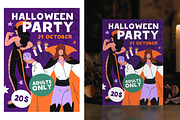 Halloween people set, banner, poster, a Person Illustration by PaperTrident (Thumbnail 11 of 14)