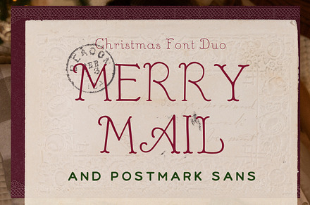 Handmade Vintage Christmas Font Duo