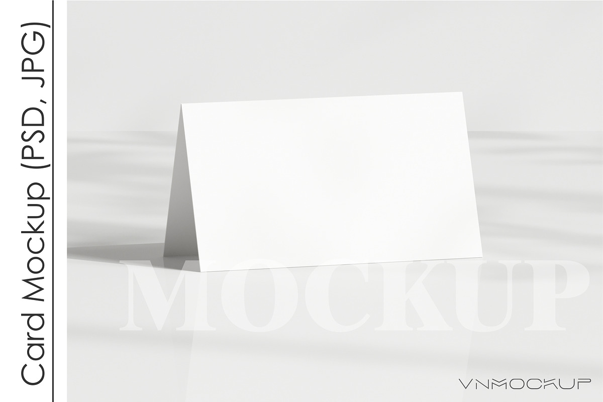 Place Card Mockup PSD JPG, a Print Template by VNmockup (Photo 1 of 4)