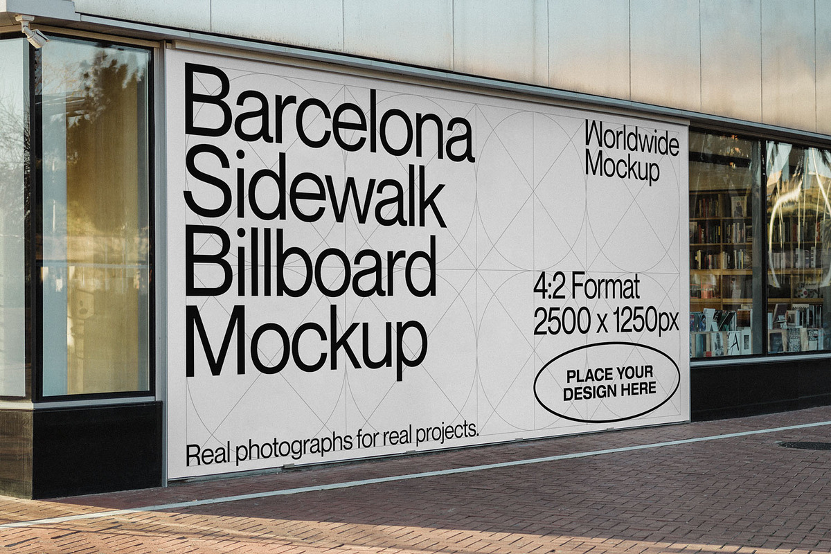 Barcelona Billboard Mockup, an Advertising Mockup by Worldwide Mockup (Photo 1 of 2)