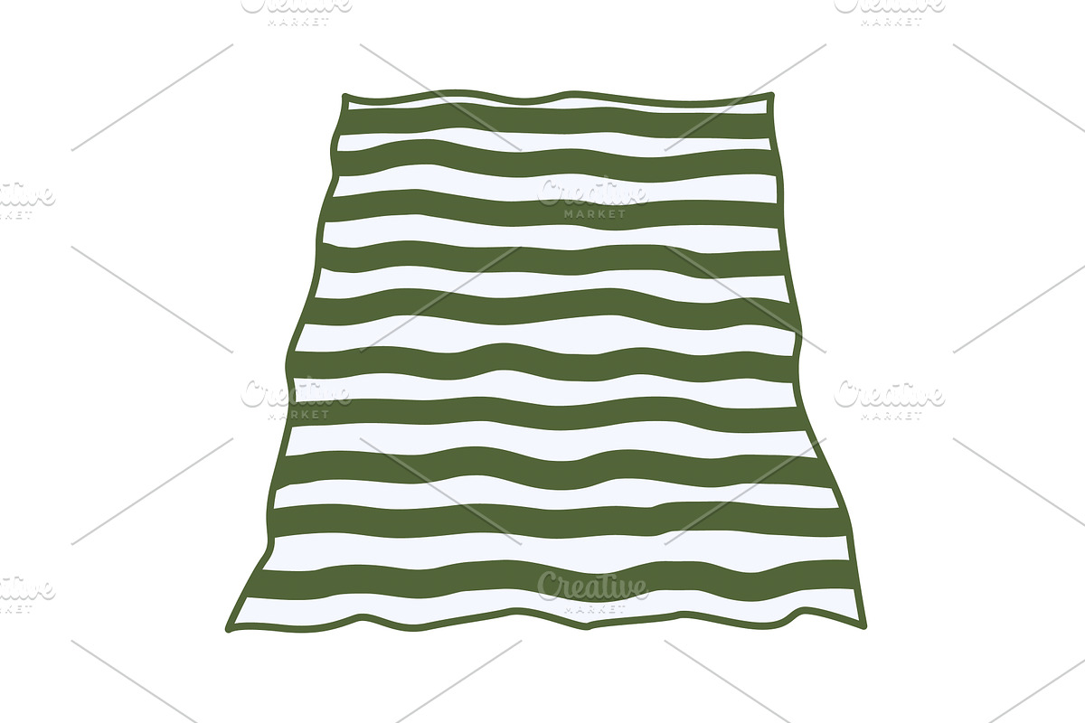 Rolled out striped plaid isolated, an Object Illustration by Toltemara